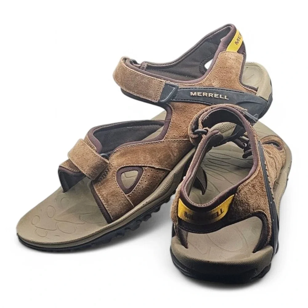 Merrell Kahuna Sandal Brown Adjustable Outdoor Sports‎ Vibram Soles Mens Size 13